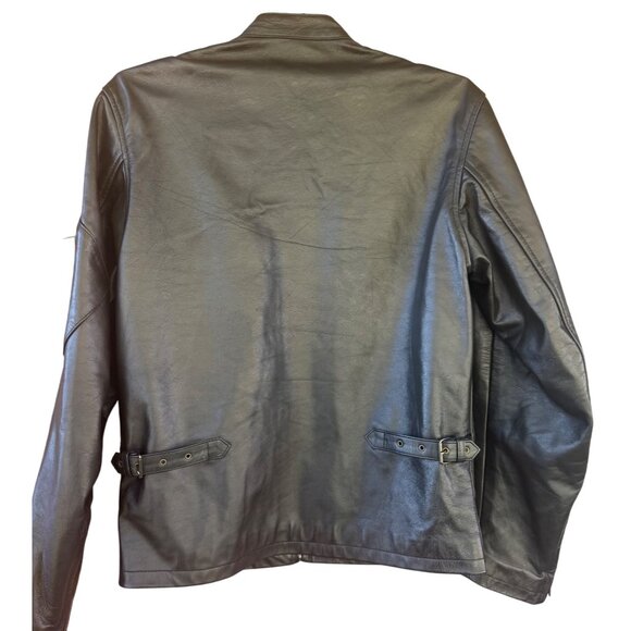 Soul Revolver Mens Leather Jacket With Stripes - Size M - Picture 2 of 10